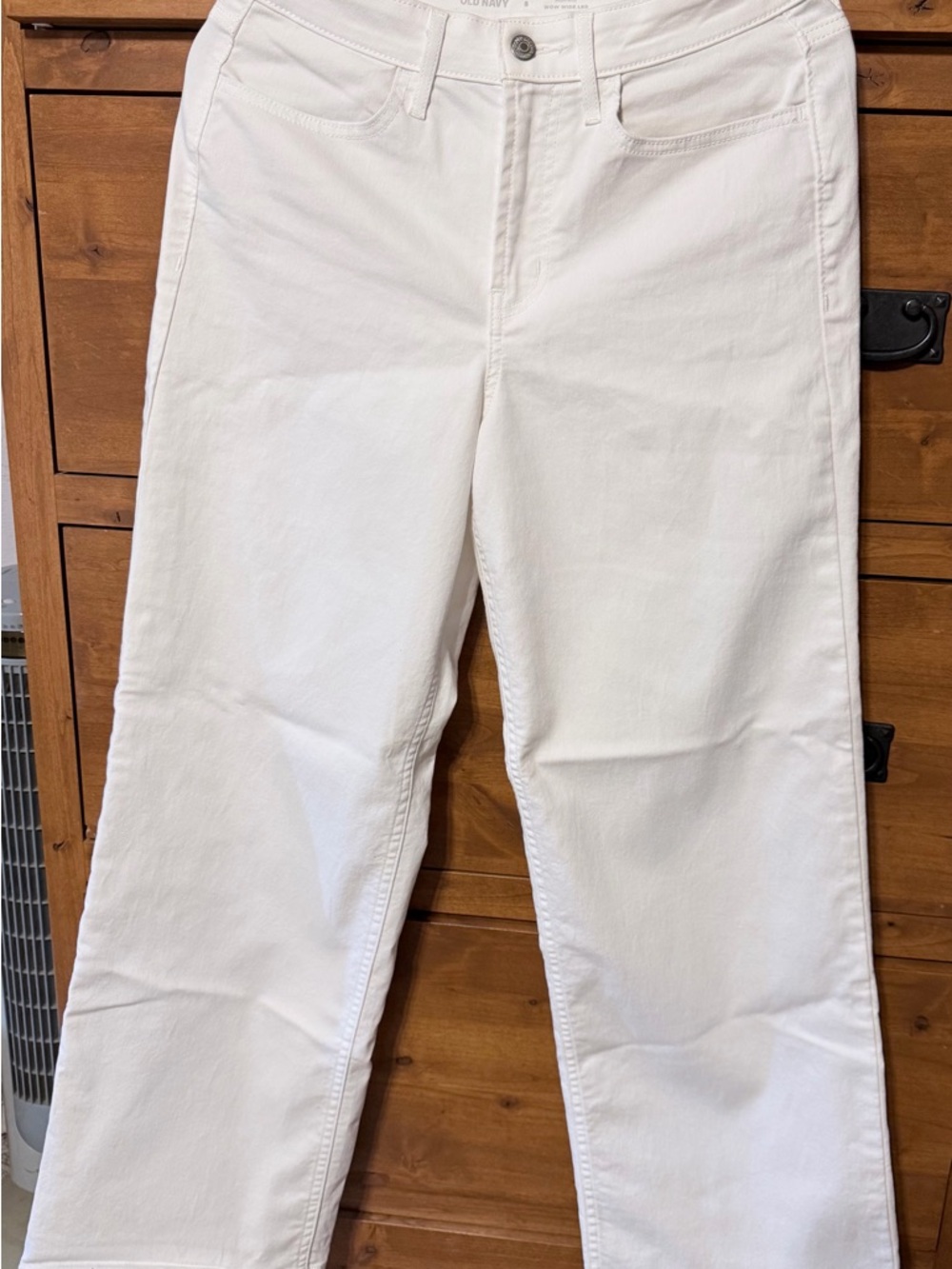 White Wide-Leg Jeans